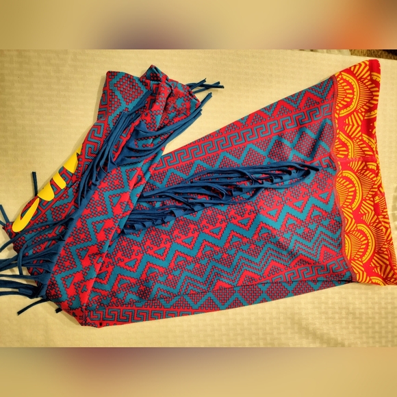 Zumba Tribal Print Fringe Tights - Picture 6 of 10